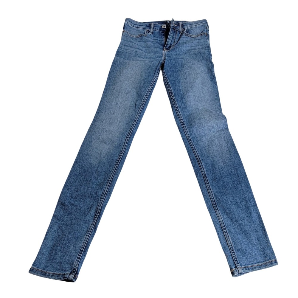 Abercrombie & Fitch Super Skinny Jeans Medium Wash Blue Denim Pants Womens 26x31